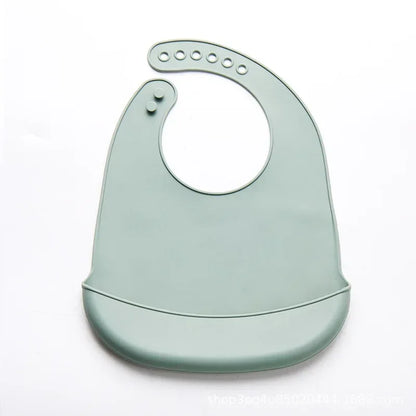 1-3pcs Baby Bib Adjustable Waterproof Bibs Babies Soft Edible Silicone