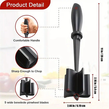 Kitchen Meat Chopper & Shredder Heat-Resistant Ground Beef Smasher for Hamburger Patties
