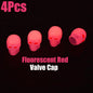 Skull Valve Stem Caps 4-Pack ABS Chrome Tire Valve Covers for Cars Motorcycles Bikes
