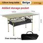 Portable Roll-Up Folding Camping Table with Carry Bag – Lightweight Outdoor Picnic & BBQ Table – 95cm / 120cm (37.4" / 47.2")