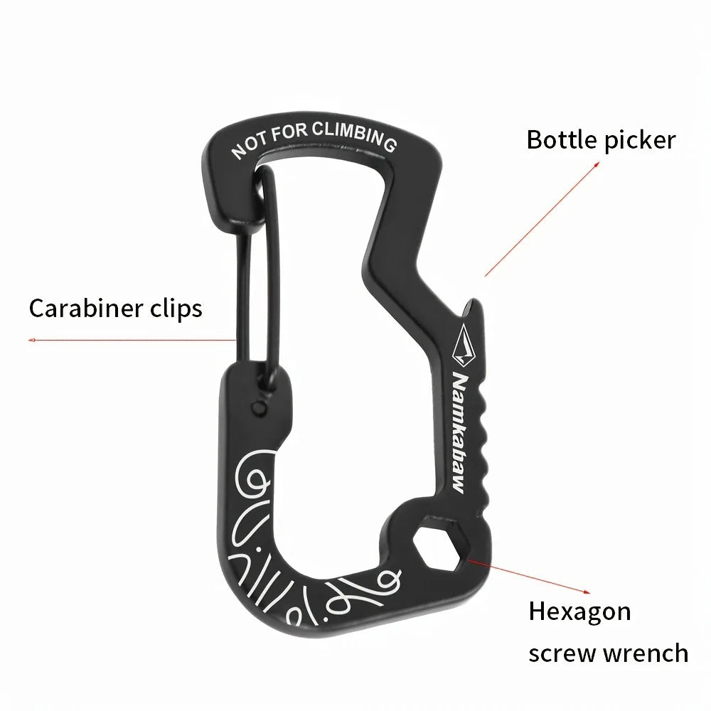 1/2/5pcs Outdoor Backpack Carabiner Multifunctional Print D Ring