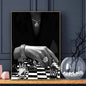 Modern Luxury Fashion Black White Art Heels Champagne Retro Poster Sticky Wall Art Printing Waterproof Home Living Bed Room Bar
