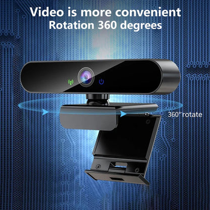 4K USB Webcam with Microphone & Autofocus — 1080P/2K Live Streaming Camera for PC & Laptop Video Calls