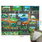 Kids Waterproof Playmat 39.4 x 51.2 in (100 x 130 cm) – Portable Foldable Road Map Play Rug with Farm, Animal & Dinosaur Design, Non-Toxic Toddler Activity Mat