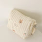 Cute Embroidered Floral Mommy Diaper Bag – Zippered Newborn Nappy Pouch & Stroller Organizer