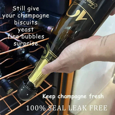 Reusable Wine Bottle Stopper – Silicone & ABS Champagne Sealer, 1 or 2-Pack Airtight Cap for Sparkling Wine, Beer & Soda
