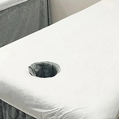 10-Pack Disposable Open-Face Spa Bed Sheets — Breathable Non-Woven Elastic Massage Table Covers for Salon & Spa