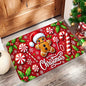 VIKAMA Christmas Carpet Gingerbread Man Doormat Soft Welcome Carpet Living Room Carpet Rug For Bedroom Outdoor Carpet Home Decor