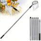 Telescopic Fruit Picker Pole 1.6/2.4/3.2/4M (5.2/7.9/10.5/13.1 ft) Stainless Steel Orchard & Garden Picking Tool