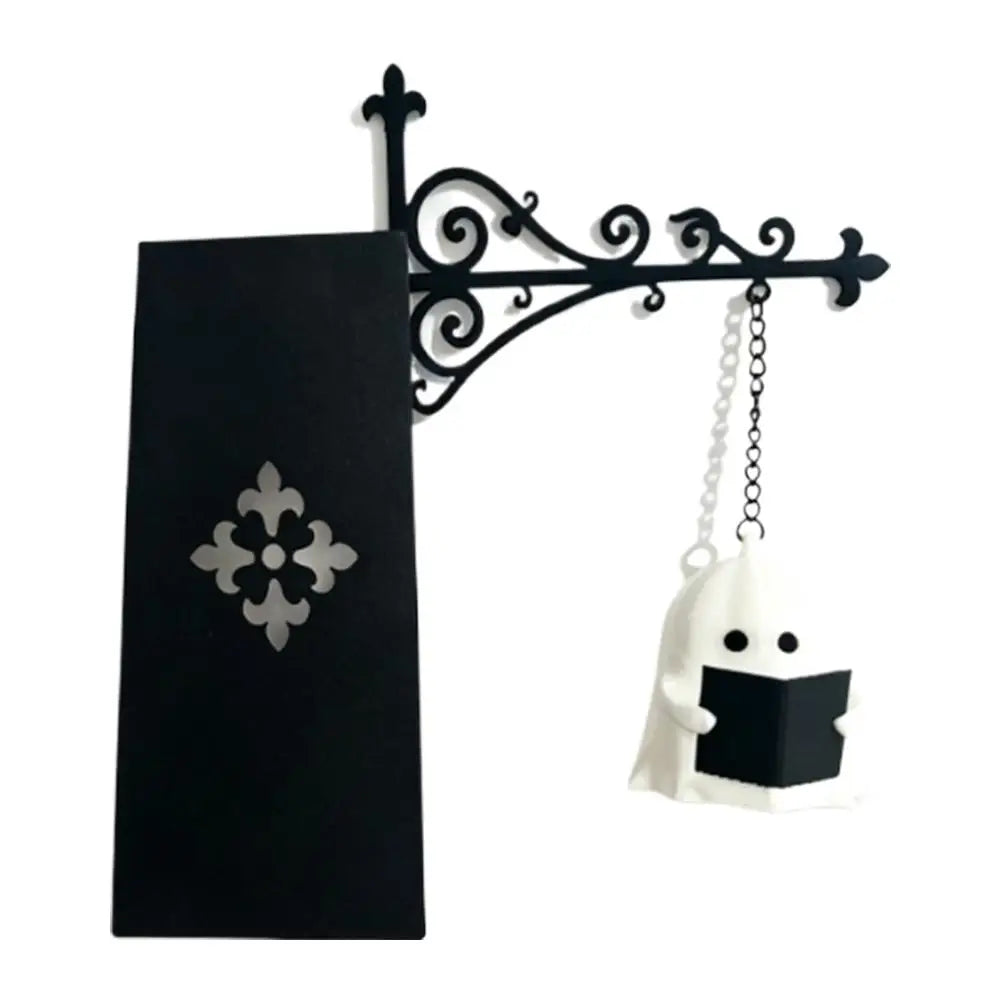 Ghost Reading Book Night Light Ornament, 20 x 18cm