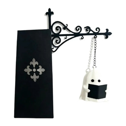 Ghost Reading Book Night Light Ornament, 20 x 18cm