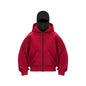 Men’s & Women’s Sports Hoodie with Built-In Mask – Fleece Zip-Up Plus Size Casual Sweatshirt for Autumn & Winter