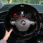 Cute Cartoon Fur Steering Wheel Cover Winter Warm Car Handle Cover for Women