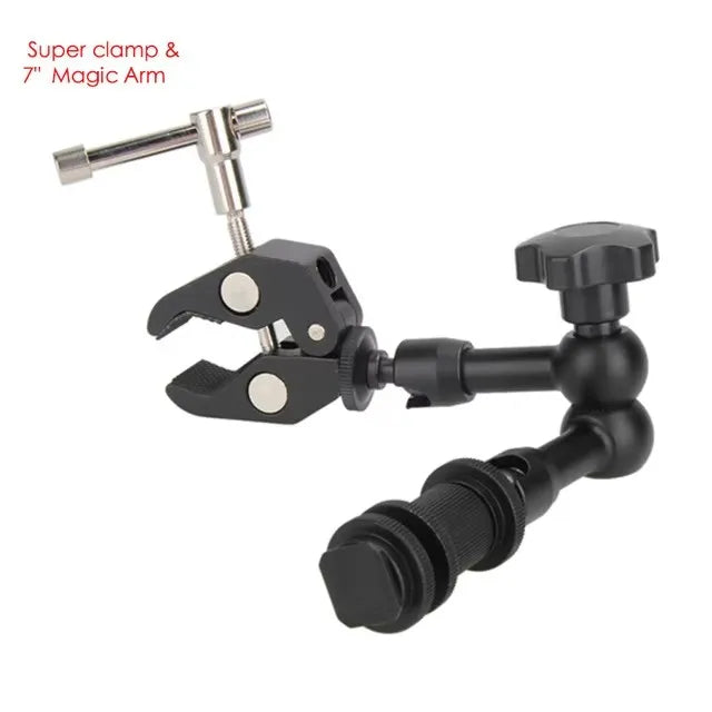 Super Clamp 7/11 inches Adjustable Magic Articulated Arm for Mounting HDMI Monitor LED Light LCD Video Camera Flash Camera DSLR