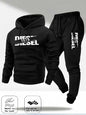 Men's Hooded Tracksuit Two-Piece Set – Casual Hoodie & Pants for Autumn/Winter