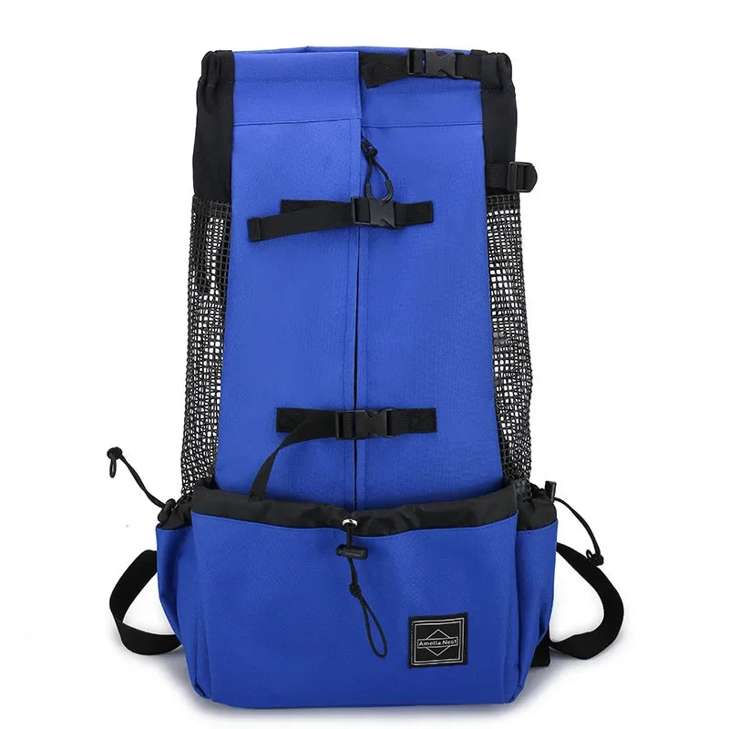 Nylon Dog Carrier Backpack for Small & Medium Dogs, Breathable Cycling Pet Carrier, Up to 30 kg (66 lb)