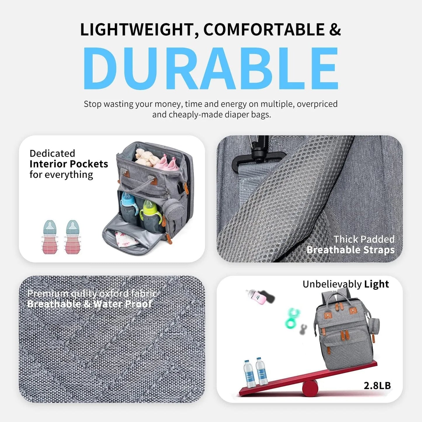 Changing Bag Backpack Baby Changing Backpacks with Large Capacity