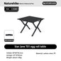 Portable Foldable Camping Picnic Table – Roll-Up Color Block Desktop, Carbon Steel Frame (Small/Medium/Large)