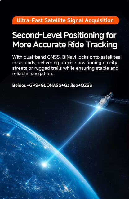 iGPSPORT BiNavi GPS Bike Computer - Touchscreen Map Navigation, 35hr Battery, IPX7, iClimb 3.0, Route Planning