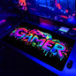 Gamepad Pattern XXL Gaming Mouse Pad – Non-Slip Rubber Desk Mat, Multiple Sizes (90×40, 80×40, 80×30, 60×30 cm / 35.4×15.7, 31.5×15.7, 31.5×11.8, 23.6×11.8 in)