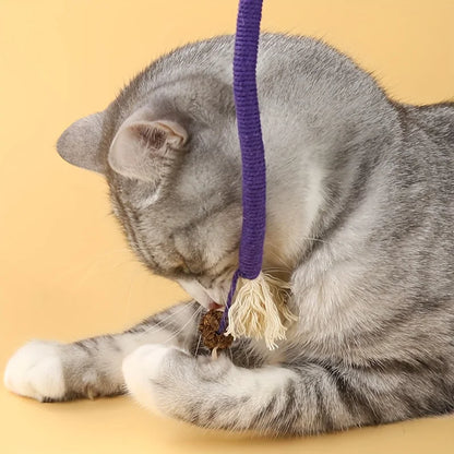 Cat Sisal Rope Chew Toy – Durable Teeth Grinding & Interactive Teasing Play, 1-Pack