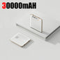 50000mAh Mini Power Bank - Large Capacity Fast Charging Portable Charger with 4 Built-In Cables (USB-C, Lightning, Micro USB) for Smartphones
