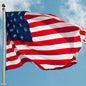 35.4X59 inch Embroidered American Flag Independence Day Outdoor USA Flag Waterproof Nylon Sewn Stripes Brass Grommets 90*150cm