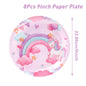 Unicorn Disposable Tableware Set Plates Cups Napkins Birthday Party Decoration Kids Boy Girl Wedding Birthday Party Supplies