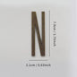 Bronze Self Adhesive House Number Metal English Alphabet Letters for Apartment Room Door Plate Table Mailbox Number Stickers 7cm
