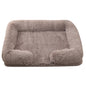 Plush Dog Bed with Removable Cover – Thickened Winter Pet Sofa Pad, Square, Small & Large