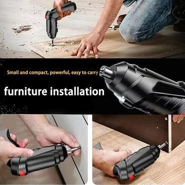 3.6V Cordless Electric Screwdriver Kit — 47-Piece Rechargeable Lithium Folding Drill Set