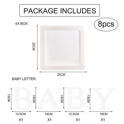 25cm BABY Letter Box Balloon Boxes Baby Shower Boy Girl 1st Birthday Party Decoration Kids Babyshower Gender Reveal Party Decor