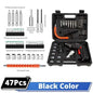 3.6V Cordless Electric Screwdriver Kit — 47-Piece Rechargeable Lithium Folding Drill Set