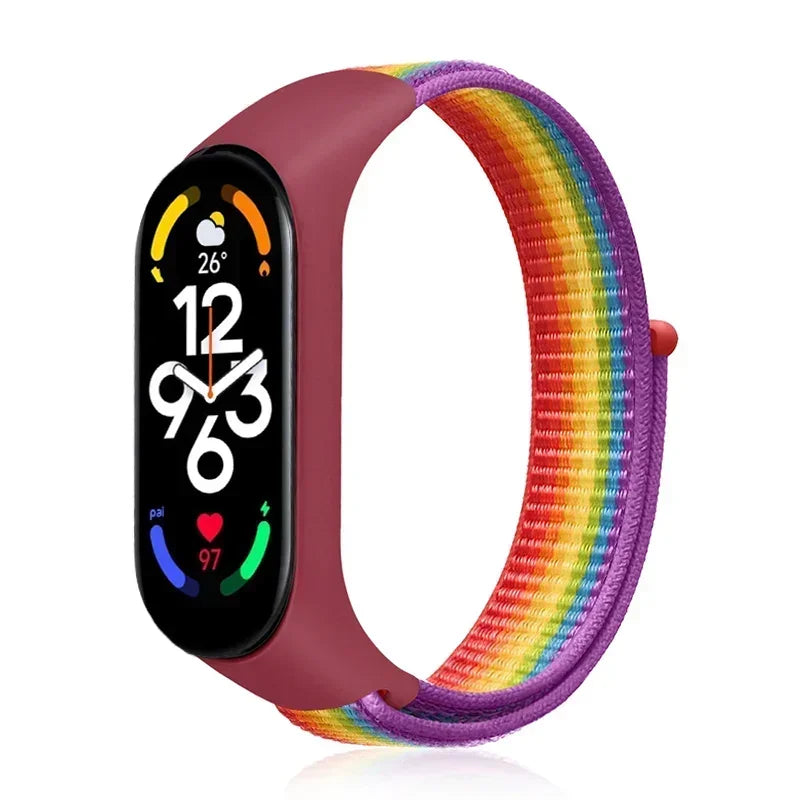 Nylon Loop Replacement Strap for Smart Fitness Tracker – Soft Adjustable Breathable Woven Wristband