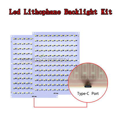 CMYK LED Lithophane Backlight Panel Kit – PLA 3D Print Lithophane Photo Bundle