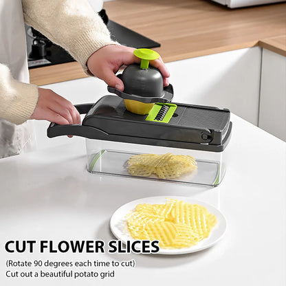 16-in-1 Multifunctional Vegetable Chopper & Kitchen Gadget, Grater, Egg Separator, Peeler, Slicer