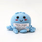 Mini Handmade Woolen Octopus Crochet Knitting, Positive Emotional Support Figure with Card, Creative Funny Decoration  Gift