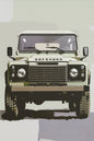 L-and-R-over Defender 90 Offroad Poster Classic Retro Automotive Poster Canvas Prints Classic Off-road Vehicle Aesthetic Print