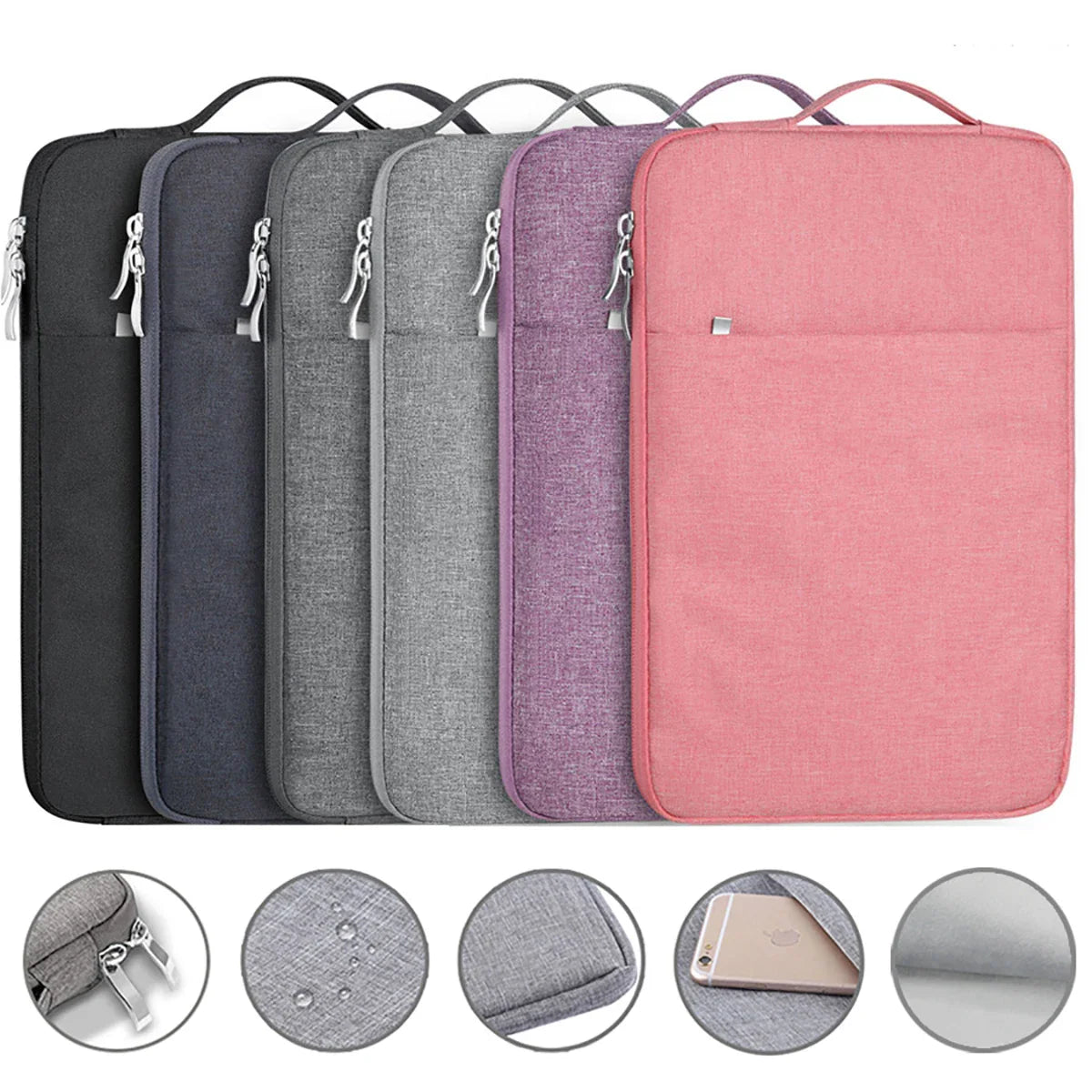 Waterproof Padded Laptop Sleeve with Handle 11–16 Inch — 360° Shockproof
