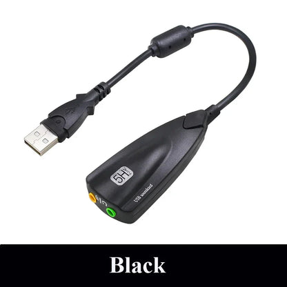 USB 7.1 External Sound Card – Virtual 7.1 Audio Adapter for PC Gaming, Plug-and-Play