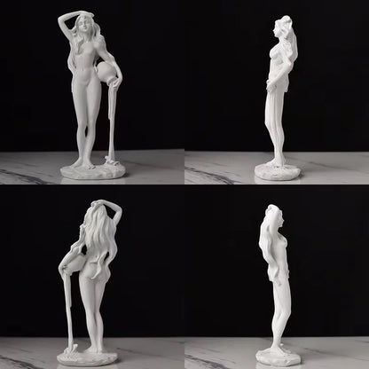 Birth of Venus Resin Statue Botticelli Inspired Greek Goddess Sculpture Roman Mythology Decor Classic Art Figure for Home Desk