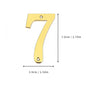 1Pcs 3Inch Metal House Numbers with M2 Screws Solid Zinc Alloy Mailbox Numbers 3D Address Numbers for Outside House Apartment