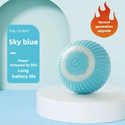 Automatic Rolling Ball Cat Toy – USB-C Rechargeable Interactive Silicone Magic Ball, Prey-Simulating Training Toy for Cats