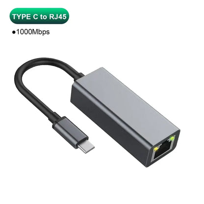 USB-C Gigabit Ethernet Adapter (USB 3.0) RJ45 Network Adapter - Plug & Play for MacBook, Windows, Linux, iPad, Android