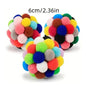 Plush Pompom Bell Ball Cat Toy — Bouncy Interactive Pet Toy (Random Color)
