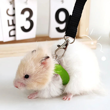 4-Pack Escape-Proof Adjustable Small Animal Harness & Leash Set — Hamsters, Sugar Gliders, Squirrels