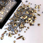 180pcs AB Flatback Glass Nail Rhinestones - Multi-Shape Gems for DIY Nail Art