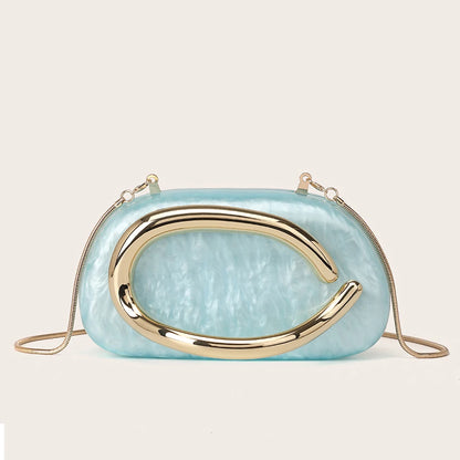 Luxury Metal Box Clutch Bag – Women’s PVC Evening Handbag for Wedding, Bridal, Party & Banquet, Crossbody Shoulder Purse, 11 Colors
