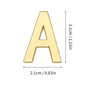 1Pcs Metal Self Adhesive House Number English Alphabet Letters for Apartment Room Door Plate Table Mailbox Number Stickers 3*2cm