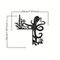 Black Metal Marine Animal Door Frame Decor - Turtle, Dolphin, Octopus, Seahorse & Starfish Patterns, Nautical Coastal Wall Art